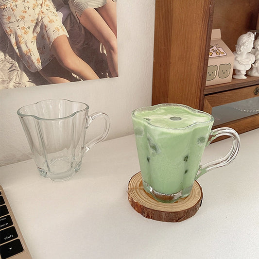 Four Leaf Clover Coffee Glass